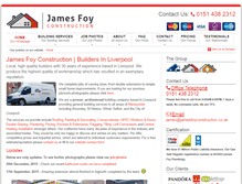 Tablet Screenshot of jamesfoyconstruction.co.uk